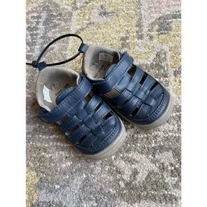 Stride Rite surprise Kids Navy Closed-Toe Sandals with Hook-and-Loop Strap